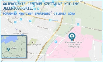 PORADNIA MEDYCYNY SPORTOWEJ - WOJEWÓDZKIE CENTRUM SZPITALNE KOTLINY JELENIOGÓRSKIEJ - UL. MICHAŁA KLEOFASA OGIŃSKIEGO 6,  JELENIA GÓRA