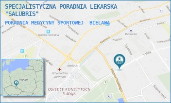 PORADNIA MEDYCYNY SPORTOWEJ - SPECJALISTYCZNA PORADNIA LEKARSKA "SALUBRIS" - UL. 1 MAJA 6,  BIELAWA