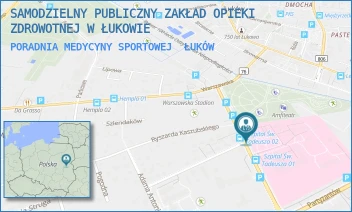 PORADNIA MEDYCYNY SPORTOWEJ - SAMODZIELNY PUBLICZNY ZAKŁAD OPIEKI ZDROWOTNEJ W ŁUKOWIE - DR ANDRZEJA ROGALIŃSKIEGO 3, ŁUKÓW