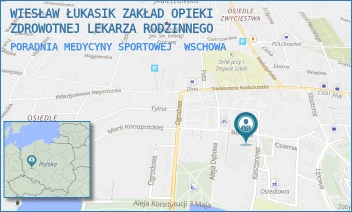 PORADNIA MEDYCYNY SPORTOWEJ - WIESŁAW ŁUKASIK ZAKŁAD OPIEKI ZDROWOTNEJ LEKARZA RODZINNEGO - UL. ZIELONY RYNEK 7,  WSCHOWA