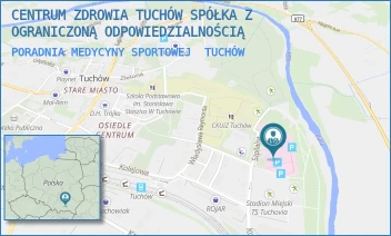 PORADNIA MEDYCYNY SPORTOWEJ - CENTRUM ZDROWIA TUCHÓW SPÓŁKA Z OGRANICZONĄ ODPOWIEDZIALNOŚCIĄ - UL. SZPITALNA 1, TUCHÓW