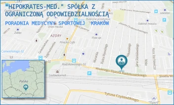 PORADNIA MEDYCYNY SPORTOWEJ - "HIPOKRATES-MED." SPÓŁKA Z OGRANICZONĄ ODPOWIEDZIALNOŚCIĄ - UL. NAŁKOWSKIEGO 1,  KRAKÓW