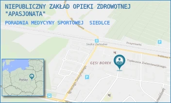 PORADNIA MEDYCYNY SPORTOWEJ - NIEPUBLICZNY ZAKŁAD OPIEKI ZDROWOTNEJ  "APASJONATA" - DYLEWICZA 22,  SIEDLCE