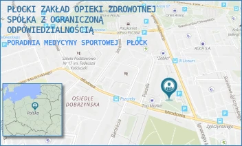 PORADNIA MEDYCYNY SPORTOWEJ - PŁOCKI ZAKŁAD OPIEKI ZDROWOTNEJ SPÓŁKA Z OGRANICZONĄ ODPOWIEDZIALNOŚCIĄ - MIODOWA 2, PŁOCK