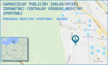 PORADNIA MEDYCYNY SPORTOWEJ - SAMODZIELNY PUBLICZNY ZAKŁAD OPIEKI ZDROWOTNEJ CENTRALNY OŚRODEK MEDYCYNY SPORTOWEJ - UL. OLIMPIJSKA 5/9,  GDYNIA