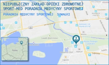 PORADNIA MEDYCYNY SPORTOWEJ - NIEPUBLICZNY ZAKŁAD OPIEKI ZDROWOTNEJ SPORT-MED PORADNIA MEDYCYNY SPORTOWEJ - W.POLSKIEGO 2, SUWAŁKI