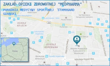 PORADNIA MEDYCYNY SPORTOWEJ - ZAKŁAD OPIEKI ZDROWOTNEJ "MEDPHARMA" - AL. JANA PAWŁA II 5,  STAROGARD GDAŃSKI