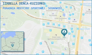 PORADNIA MEDYCYNY SPORTOWEJ - IZABELLA DEŃCA-KUZIEMKO - KISIELEWSKIEGO 2,  SOSNOWIEC