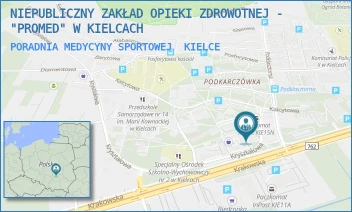 PORADNIA MEDYCYNY SPORTOWEJ - "PROMED" SPÓŁKA Z OGRANICZONĄ ODPOWIEDZIALNOŚCIĄ - KRYSZTAŁOWA 2,  KIELCE