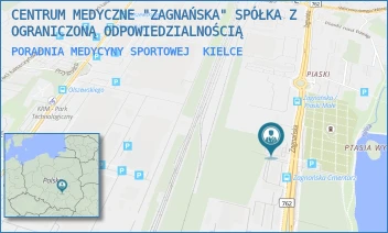 PORADNIA MEDYCYNY SPORTOWEJ - CENTRUM MEDYCZNE "ZAGNAŃSKA" SPÓŁKA Z OGRANICZONĄ ODPOWIEDZIALNOŚCIĄ - ZAGNAŃSKA 77,  KIELCE