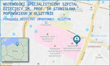 PORADNIA MEDYCYNY SPORTOWEJ - WOJEWÓDZKI SPECJALISTYCZNY SZPITAL DZIECIĘCY IM. PROF. DR STANISŁAWA POPOWSKIEGO W OLSZTYNIE - ŻOŁNIERSKA 18 A,  OLSZTYN