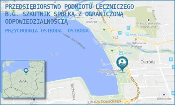 PRZYCHODNIA OSTRÓDA - PRZEDSIĘBIORSTWO PODMIOTU LECZNICZEGO B.G. SZKUTNIK SPÓŁKA Z OGRANICZONĄ ODPOWIEDZIALNOŚCIĄ - MICKIEWICZA 11/1,  OSTRÓDA