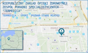 TERMEDICA - SPORT - NIEPUBLICZNY ZAKŁAD OPIEKI ZDROWOTNEJ ZESPÓŁ PORADNI SPECJALISTYCZNYCH "TERMEDICA" - OS. BOLESŁAWA CHROBREGO 101,  POZNAŃ-STARE MIASTO